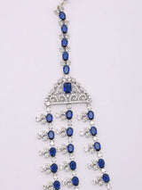Multi-Strand Brass Necklace Set with Maang Tikka