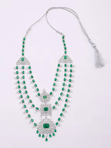 Multi-Strand Brass Necklace Set with Maang Tikka