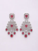 Cubic Zirconia Multi Strand Bridal Necklace Set with Maang Tikka