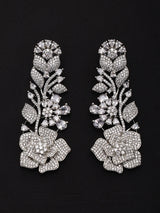 Floral American Diamond and Pearl Multi Strand Necklace Set