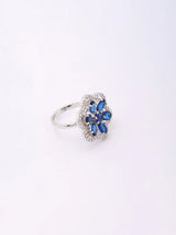 Pear Cut American Diamond Stone Studded Brass Ring