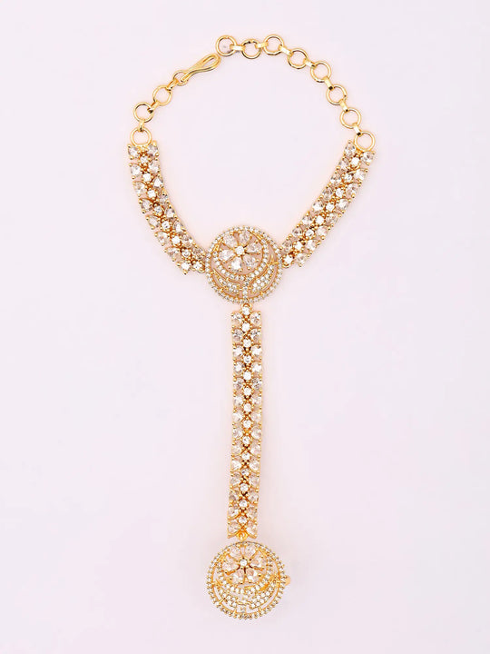 Adjustable American Diamond Hand Harness Hathphool Bracelet