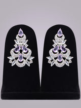 Teardrop American Diamond Bridal Necklace Set with Maang Tikka