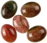 Five Round Tourmaline Cabochon Gemstones for Necklaces