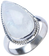 Rainbow Moonstone Sterling Silver Ring