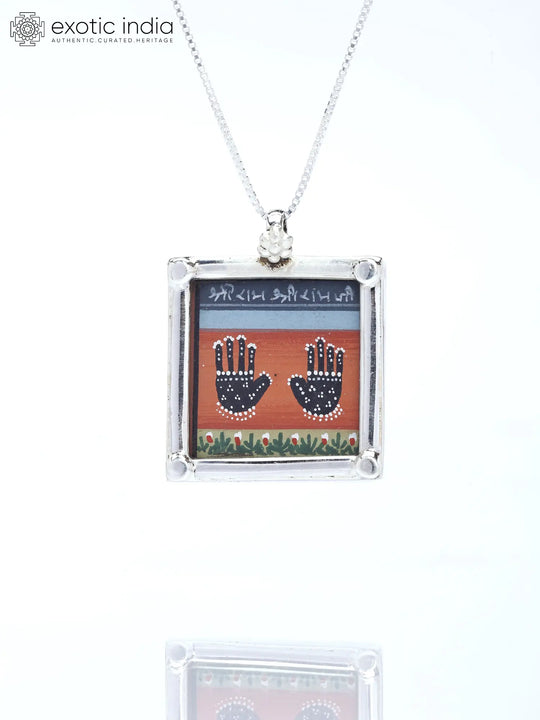 Lotus Hands of Lord Rama Handcrafted Sterling Silver Pendant