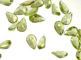Peridot Pear Cut Loose Gemstone Beads Set of Five