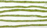 Peridot Tube Bead Necklace in Faceted Green Gemstone