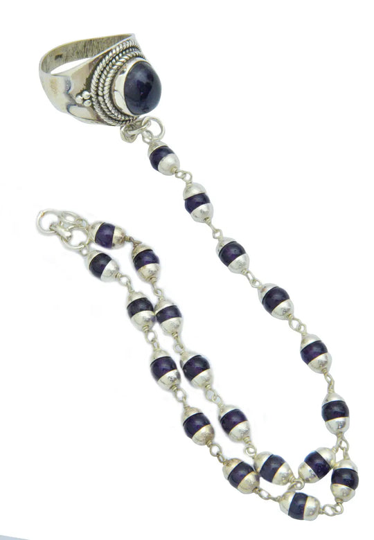 Amethyst Sterling Silver Slave Bracelet