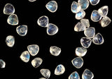 Rainbow Moonstone Heart Shaped Gemstone Necklace Set of Three