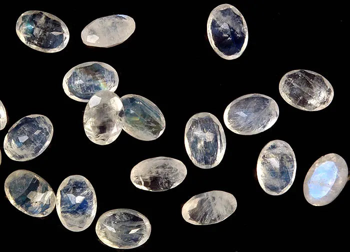 Rainbow Moonstone Oval Necklaces (Price Per Pair)