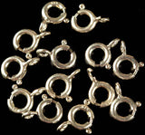 Gold Toned Spring Lock Necklace Clasp Pair