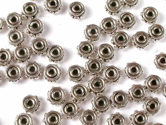Flattened Circles Sterling Silver Necklace