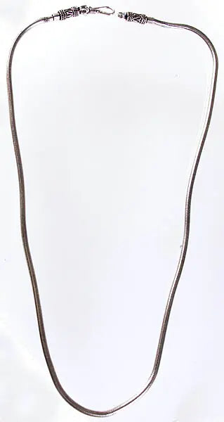Filigree Sterling Silver Snake Chain Necklace