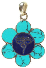 Swayambhunath Eye Inlay Sterling Silver Nose Pin