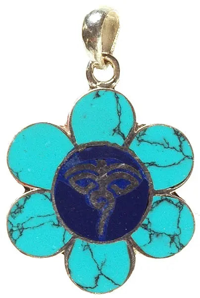 Swayambhunath Eye Inlay Sterling Silver Nose Pin