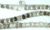 Tourmalinated Quartz and Tourmaline Faceted Drop Necklace