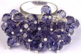 Swarovski Crystal Sterling Silver Gypsy Ring
