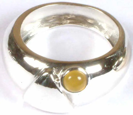 Yellow Chalcedony Sterling Silver Ring
