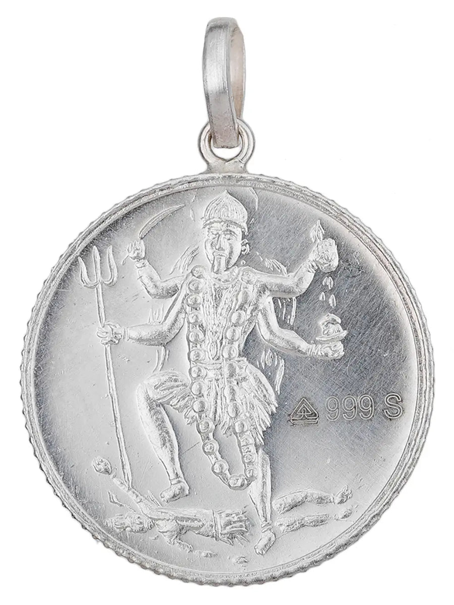 Goddess Kali Sterling Silver Pendant
